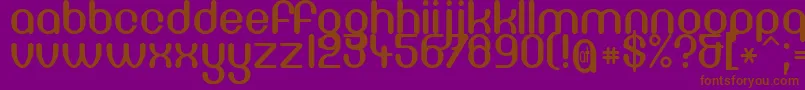 Czcionka Df667Chlorine – brązowe czcionki na fioletowym tle