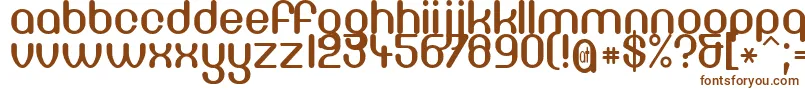 Fonte Df667Chlorine – fontes marrons em um fundo branco