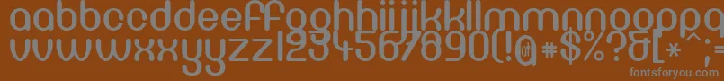 Df667Chlorine-fontti – harmaat kirjasimet ruskealla taustalla