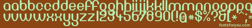 Czcionka Df667Chlorine – zielone czcionki na brązowym tle