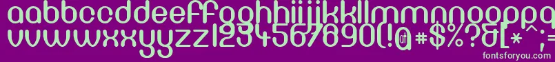 Df667Chlorine Font – Green Fonts on Purple Background