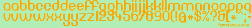 Df667Chlorine Font – Orange Fonts on Green Background