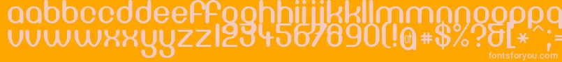Df667Chlorine-fontti – vaaleanpunaiset fontit oranssilla taustalla