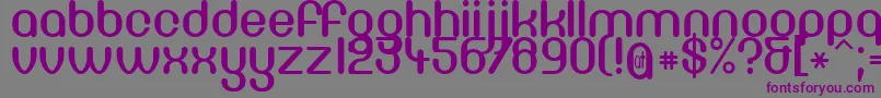 フォントDf667Chlorine – 紫色のフォント、灰色の背景