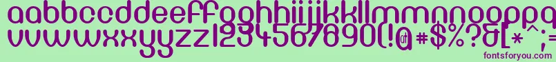 Df667Chlorine Font – Purple Fonts on Green Background