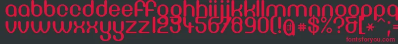 フォントDf667Chlorine – 黒い背景に赤い文字