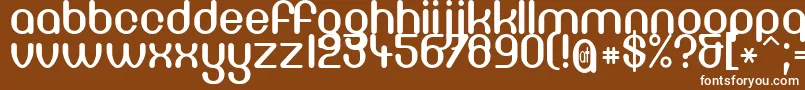 Df667Chlorine Font – White Fonts on Brown Background