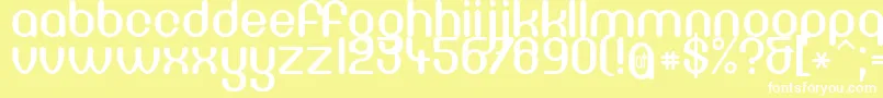 Df667Chlorine Font – White Fonts on Yellow Background