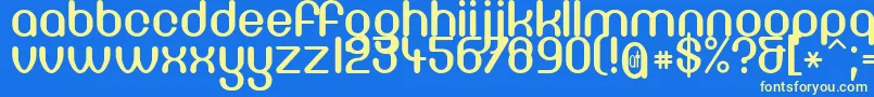 Df667Chlorine Font – Yellow Fonts on Blue Background