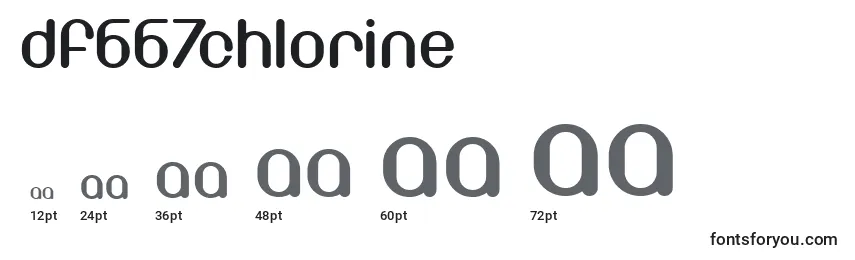 Größen der Schriftart Df667Chlorine