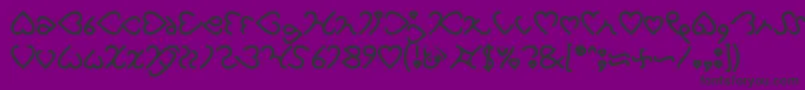 I Love You Bold Font – Black Fonts on Purple Background