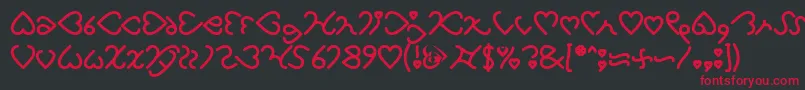 I Love You Bold Font – Red Fonts on Black Background