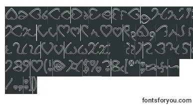 I Love You Hollow Inverse font – Fonts Starting With I