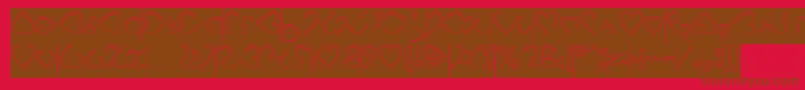 I Love You Hollow Inverse Font – Brown Fonts on Red Background
