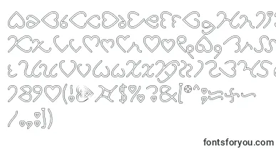 I Love You Hollow font – Fonts Starting With I