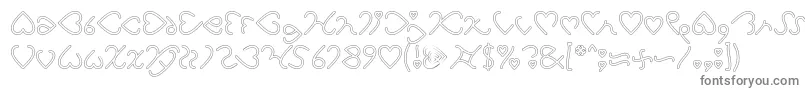 Шрифт I Love You Hollow – серые шрифты