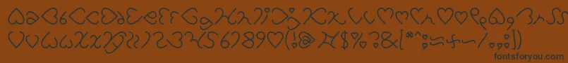 I Love You Light Font – Black Fonts on Brown Background