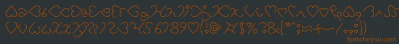 I Love You Light Font – Brown Fonts on Black Background