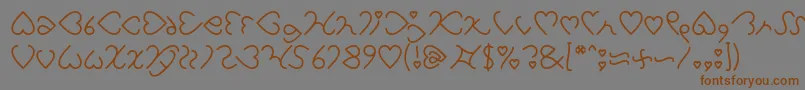 I Love You Light Font – Brown Fonts on Gray Background
