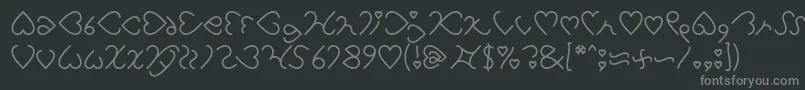 I Love You Light Font – Gray Fonts on Black Background