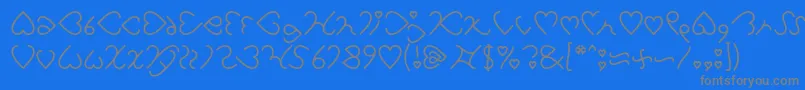 I Love You Light Font – Gray Fonts on Blue Background