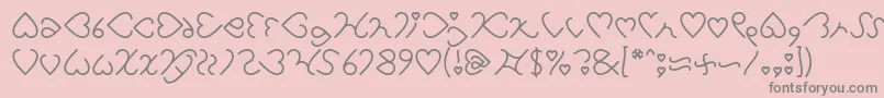 I Love You Light Font – Gray Fonts on Pink Background