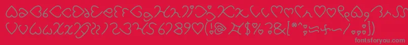 I Love You Light Font – Gray Fonts on Red Background