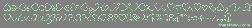 I Love You Light Font – Green Fonts on Gray Background