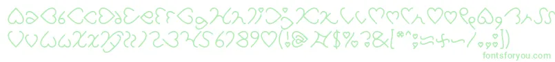 I Love You Light Font – Green Fonts on White Background
