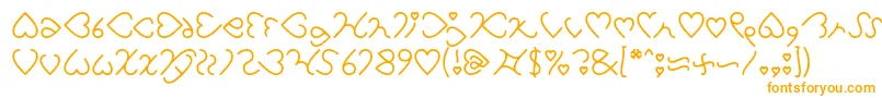 I Love You Light-Schriftart – Orangefarbene Schriften