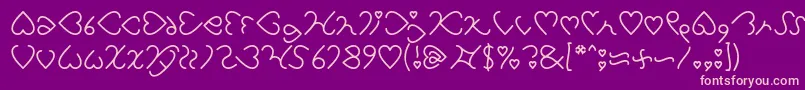I Love You Light Font – Pink Fonts on Purple Background