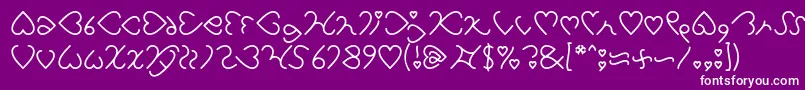 I Love You Light Font – White Fonts on Purple Background