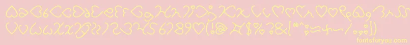 I Love You Light Font – Yellow Fonts on Pink Background