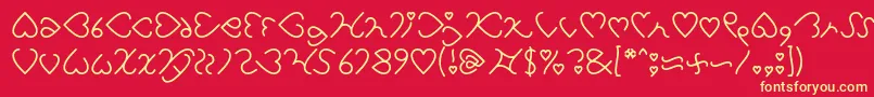I Love You Light Font – Yellow Fonts on Red Background