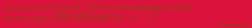 I Love You, Monkey Hearted Font – Brown Fonts on Red Background