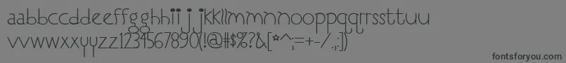 フォントI Love You, Monkey – 黒い文字の灰色の背景