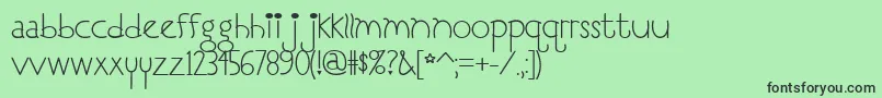 I Love You, Monkey Font – Black Fonts on Green Background