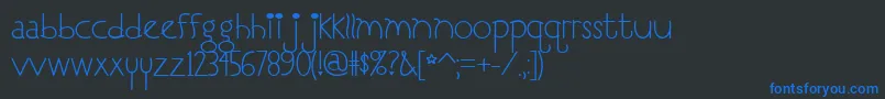 I Love You, Monkey Font – Blue Fonts on Black Background