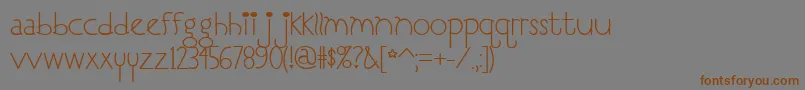 I Love You, Monkey Font – Brown Fonts on Gray Background