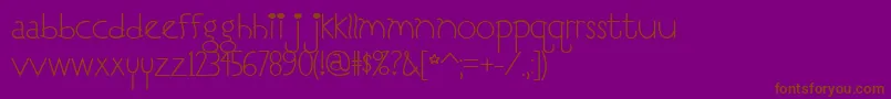 I Love You, Monkey Font – Brown Fonts on Purple Background