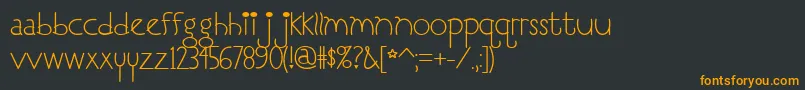 I Love You, Monkey Font – Orange Fonts on Black Background