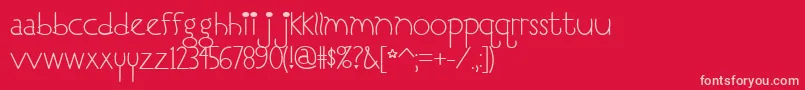 I Love You, Monkey Font – Pink Fonts on Red Background