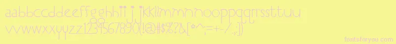 I Love You, Monkey Font – Pink Fonts on Yellow Background