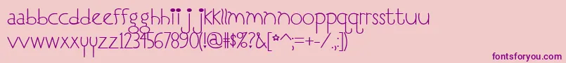 I Love You, Monkey Font – Purple Fonts on Pink Background