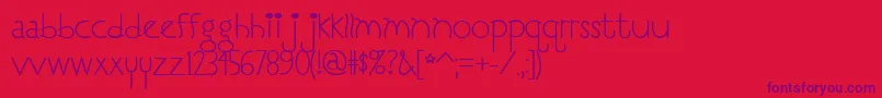 I Love You, Monkey Font – Purple Fonts on Red Background
