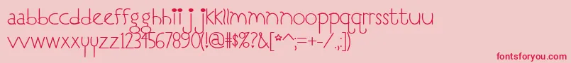 I Love You, Monkey Font – Red Fonts on Pink Background