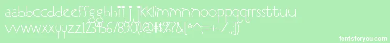 フォントI Love You, Monkey – 緑の背景に白い文字