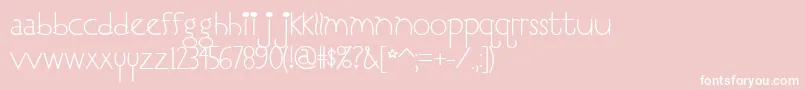 I Love You, Monkey Font – White Fonts on Pink Background