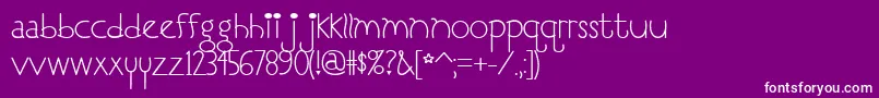 I Love You, Monkey Font – White Fonts on Purple Background
