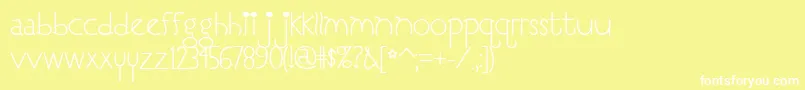 フォントI Love You, Monkey – 黄色い背景に白い文字